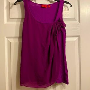 Adorable Bow Sheer Overlay Sleeveless Camisole Top